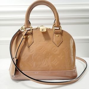 Louis Vuitton Monogram Alma BB Vernis Rose Beige